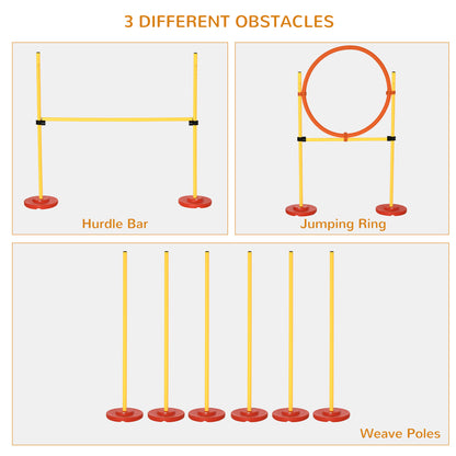 Outdoor 3 PC Dog Pet Agility Training Garden Starter Obstacle Set for Dog