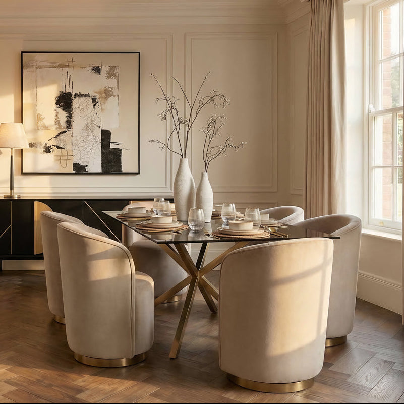 Aster Brass Dining Table