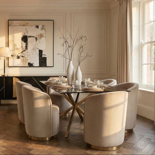 Aster Brass Dining Table