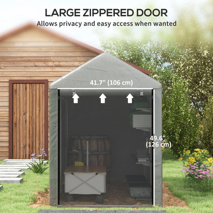 1.2 x 1.8m Portable Garden Shed for Motorbikes, Garden Tools, Bikes