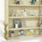 5-Tier Wall Display Shelf Unit Cabinet w/ Shelves Glass Doors Oak