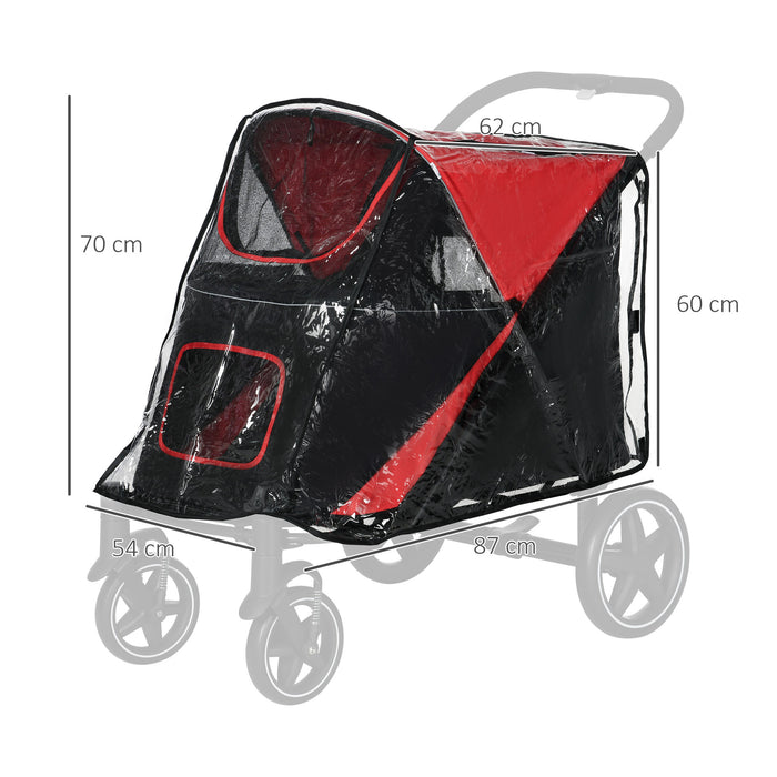 Dog Stroller Rain Cover, Cover for Dog Pram Stroller Buggy for Large Medium Dogs with Rear Entry