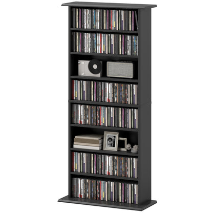 CD Storage Unit DVD Tower Blu-ray Storage Shelf for Living Room Black