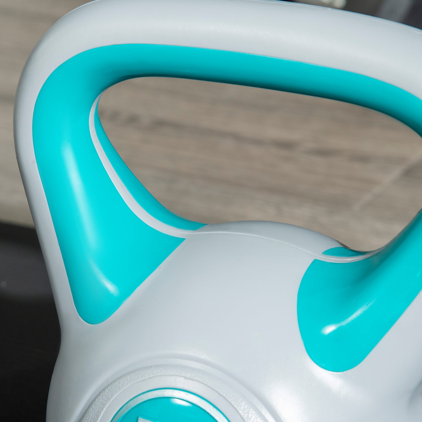 10kg Kettle Bell with Handle for Home Gym, Light Blue and Grey