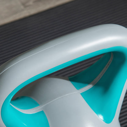 10kg Kettle Bell with Handle for Home Gym, Light Blue and Grey