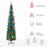 7.5ft Artificial Pencil Christmas Tree with Colourful Lights, Steel Base