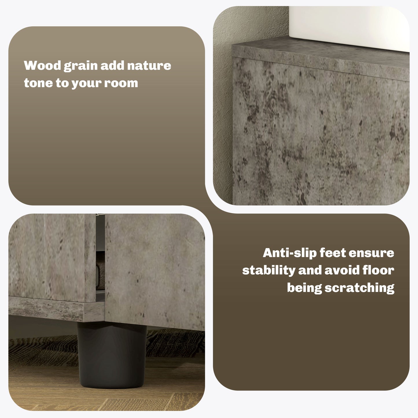 2-Tier Locking Filing Cabinet Office Storage Cabinet, Grey