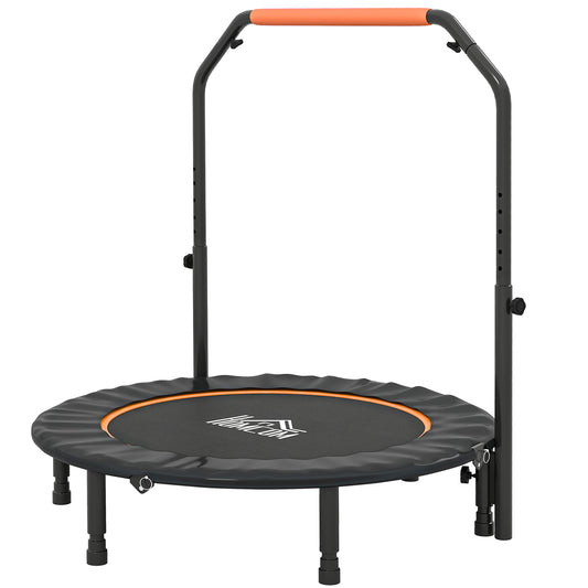 45" Foldable Mini Fitness Trampoline w/ Foam Handle, Orange