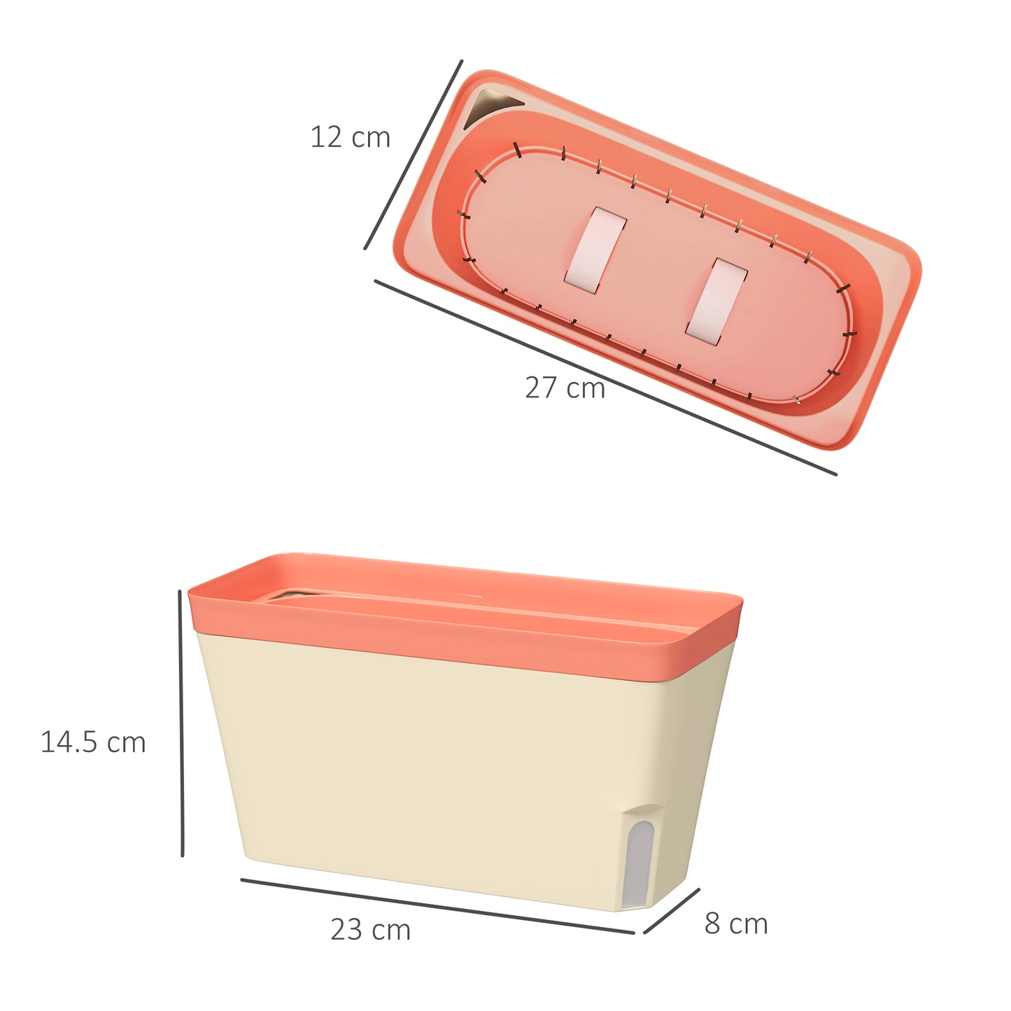 3 Pcs Self Watering Plant Pots w/ Visual Water Level Window