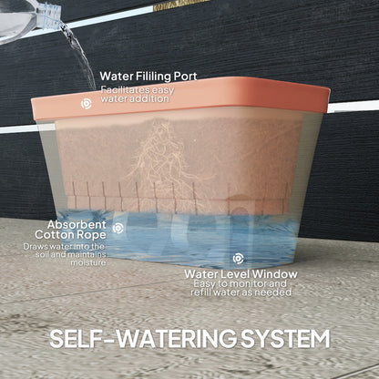 3 Pcs Self Watering Plant Pots w/ Visual Water Level Window