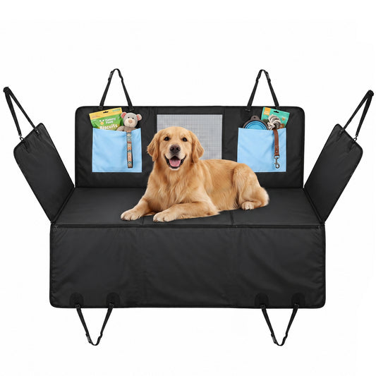 Dog Car Seat Cover, Waterproof Dog Travel Hammock, Blue