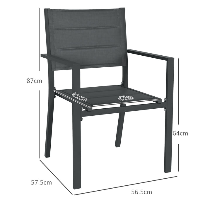 Set of Two Aluminium Stacking Garden Chairs