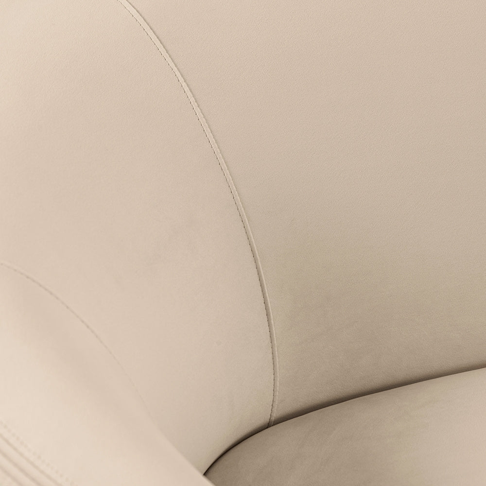 Equinox Six Seat Sofa – Chalk – Brushed Brass Base
