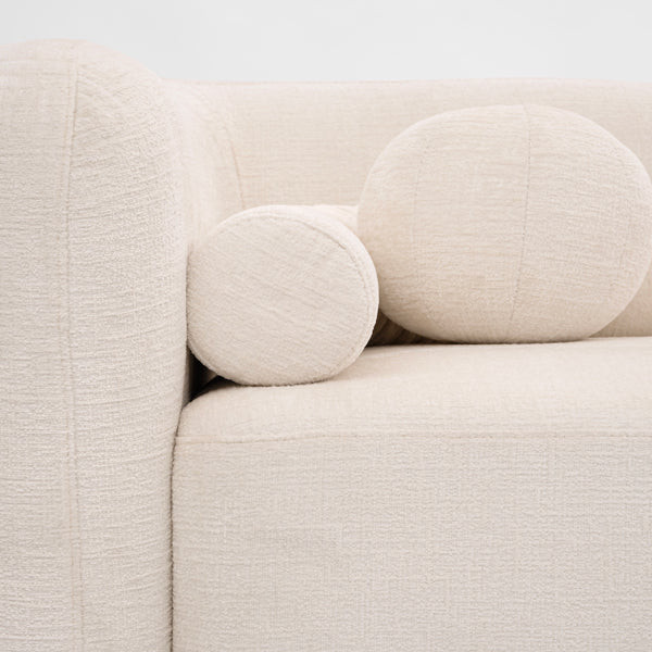 Munich Three Seat Sofa – Ivory Chenille
