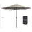 3(m) Tilting Parasol Garden Umbrellas, Outdoor Sun Shade with 8 Ribs, Tilt and Crank Handle for Balcony, Bench, Garden, Grey