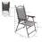 2 Pieces Folding Patio Camping Chairs Set, Sports Chairs for Adults with Armrest, Mesh Fabric Seat for Lawn