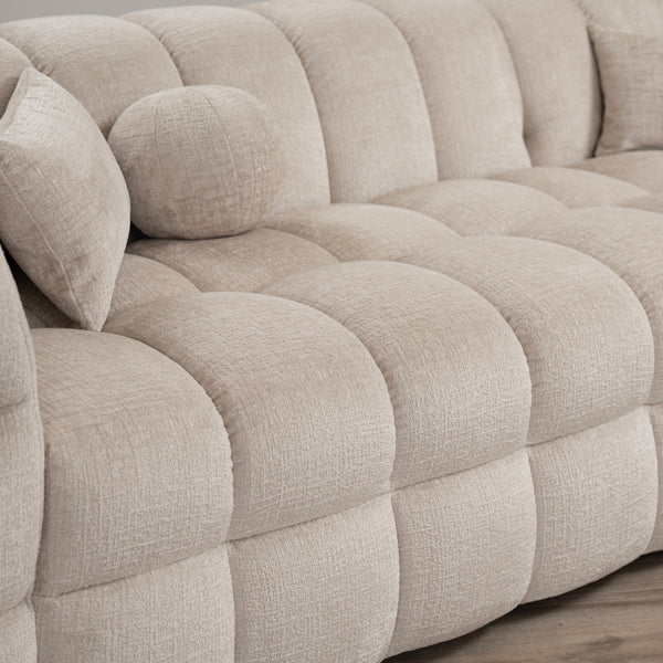 Berlin Right Hand Corner Sofa – Light Taupe Chenille