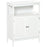 kleankin Freestanding Bathroom Storage Cabinet Organizer Cupboard with Double Shutter Doors Wooden Furniture White