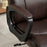 Faux Leather Desk Chair with Tilt Function for Home Office, Brown