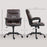 Faux Leather Desk Chair with Tilt Function for Home Office, Brown