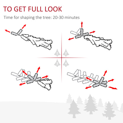 6FT Prelit Pencil Christmas Tree w/ LED Light, Berry, Xmas Decoration