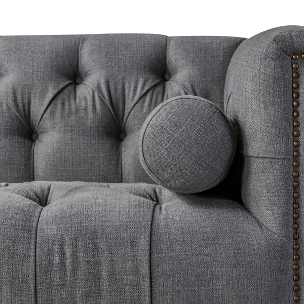 Bankes Three Seat Sofa - Charcoal
