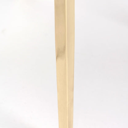 Stiletto White and Brass Stool