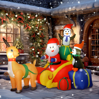 Blow Up Outdoor Christmas Decoration with Built-in LED Lights