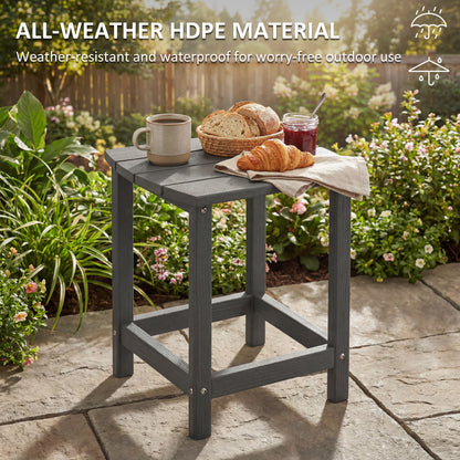 Outdoor Side Table, Adirondack Side Table, Indoor Outdoor, Grey