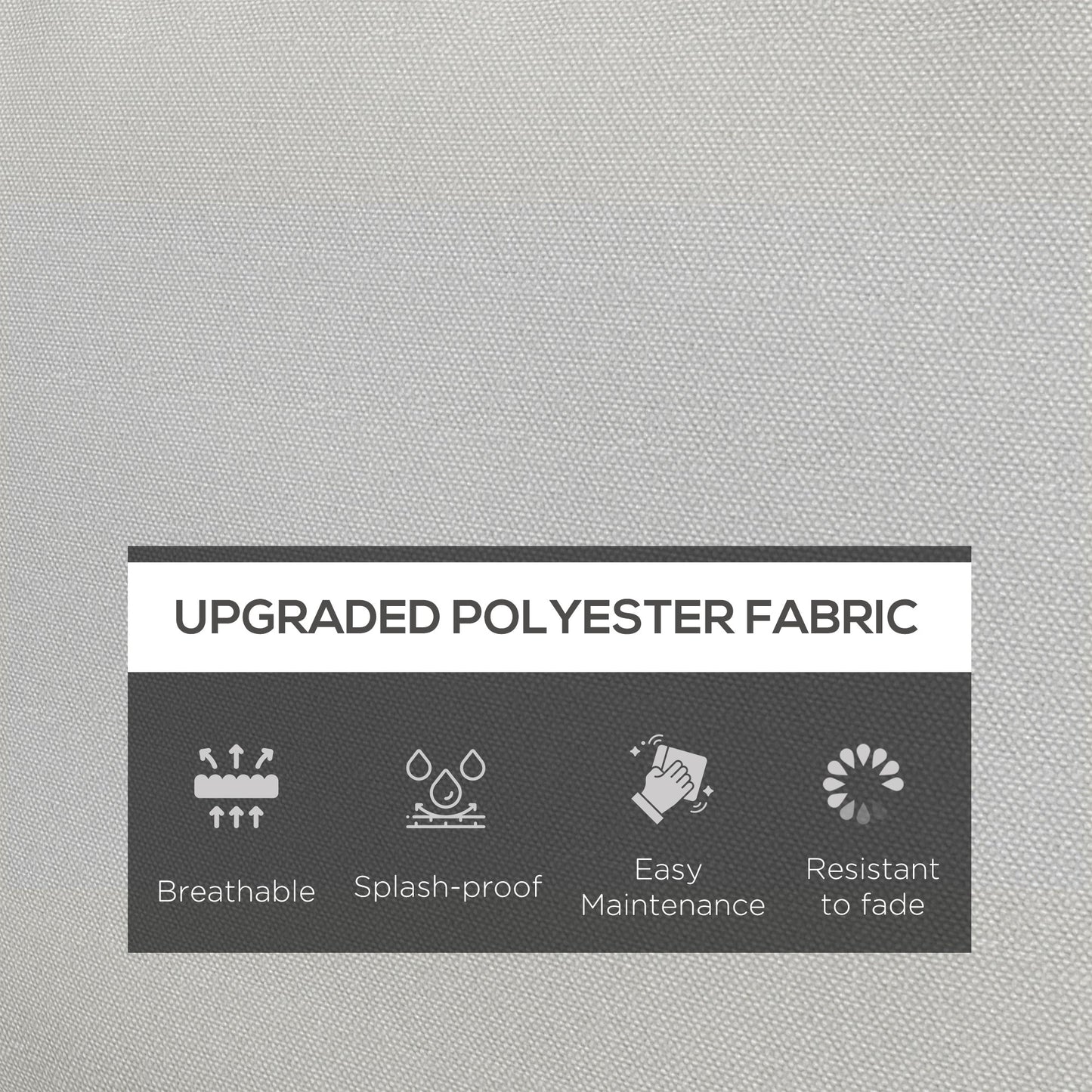 3-Piece Back and Seat Cushion Pillows Replacement, Patio Chair Cushions Set for Indoor Outdoor, Grey