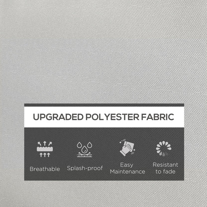 3-Piece Back and Seat Cushion Pillows Replacement, Patio Chair Cushions Set for Indoor Outdoor, Grey