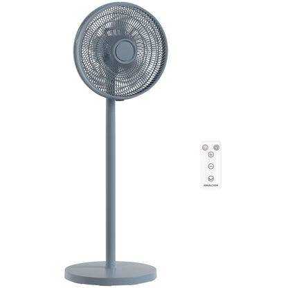 40 cm Standing Pedestal Fan, Quiet Electric Cooling Floor Fan, Grey