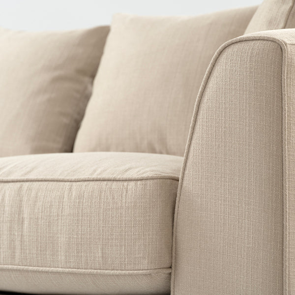 Pino Two Seat Sofa – Limestone – Silver Base