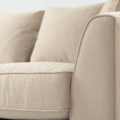 Pino Two Seat Sofa – Limestone – Silver Base