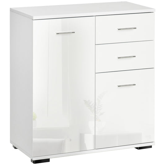 Cabinet Sideboard Cupboard Buffet Solo High Gloss Front Face Door Drawer