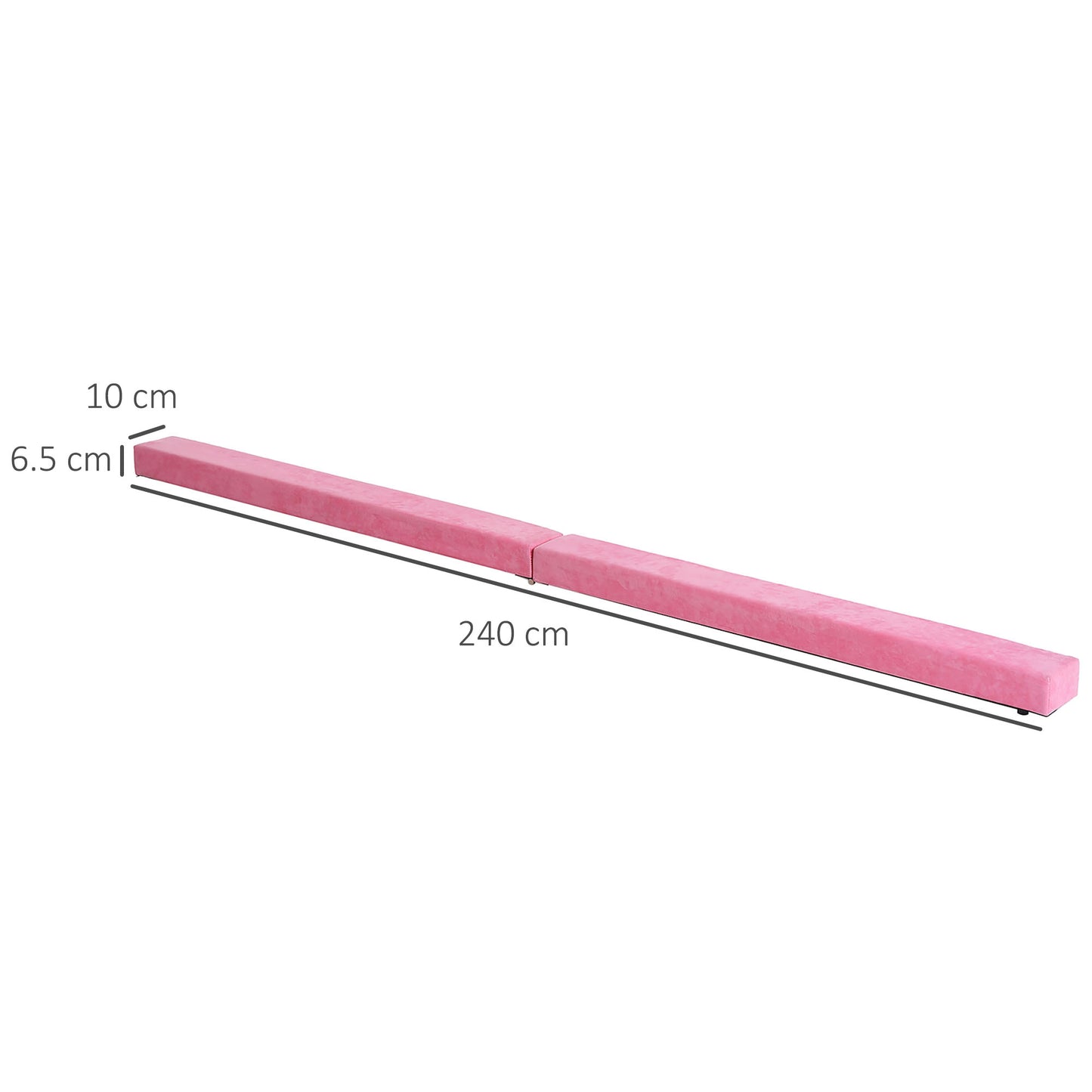 Balance Beam Trainer Fold Performance Gymnastics Suede Pink Home