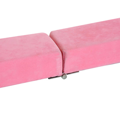 Balance Beam Trainer Fold Performance Gymnastics Suede Pink Home