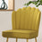 Velvet-Feel Shell Accent Chair Home Bedroom Lounge Metal Legs Yellow