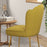 Velvet-Feel Shell Accent Chair Home Bedroom Lounge Metal Legs Yellow