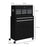 Top Chest and Roller Cabinet Combo Metal Tool Cabinet on Wheels Black