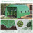 Walk-In Polytunnel Greenhouse, Outdoor Garden Greenhouse with PE Cover, Zippered Roll Up Door and 6 Windows, 4 x 3 x 2 m, Green