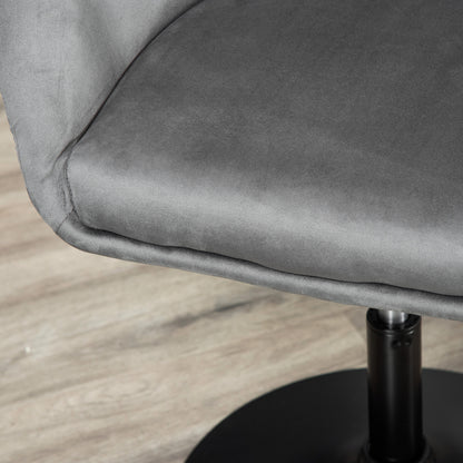 Swivel Bar Stool Fabric Dining Chair Dressing Stool Tub Seat Grey