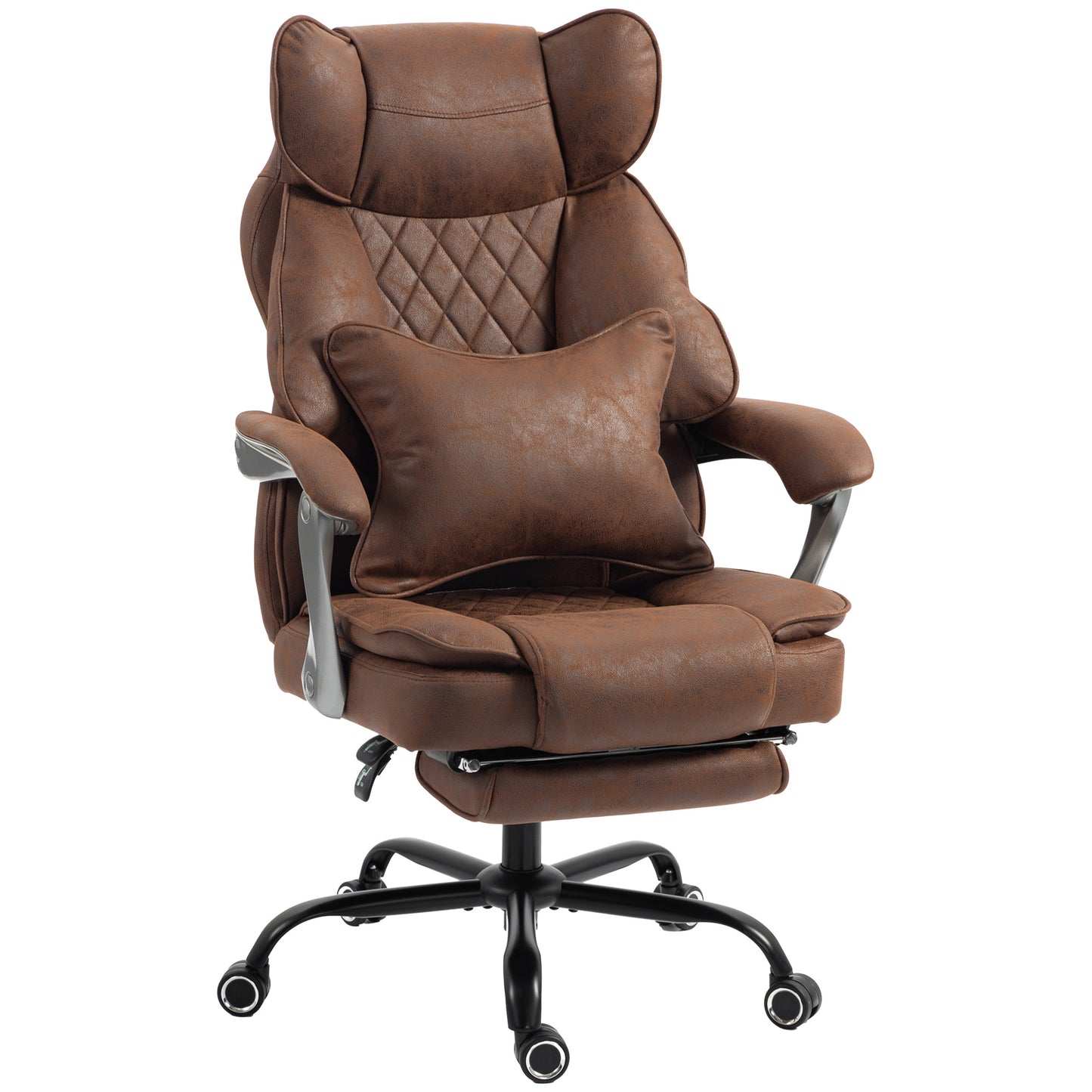 Big and Tall Office Chair with Lumbar Support, Dark Brown