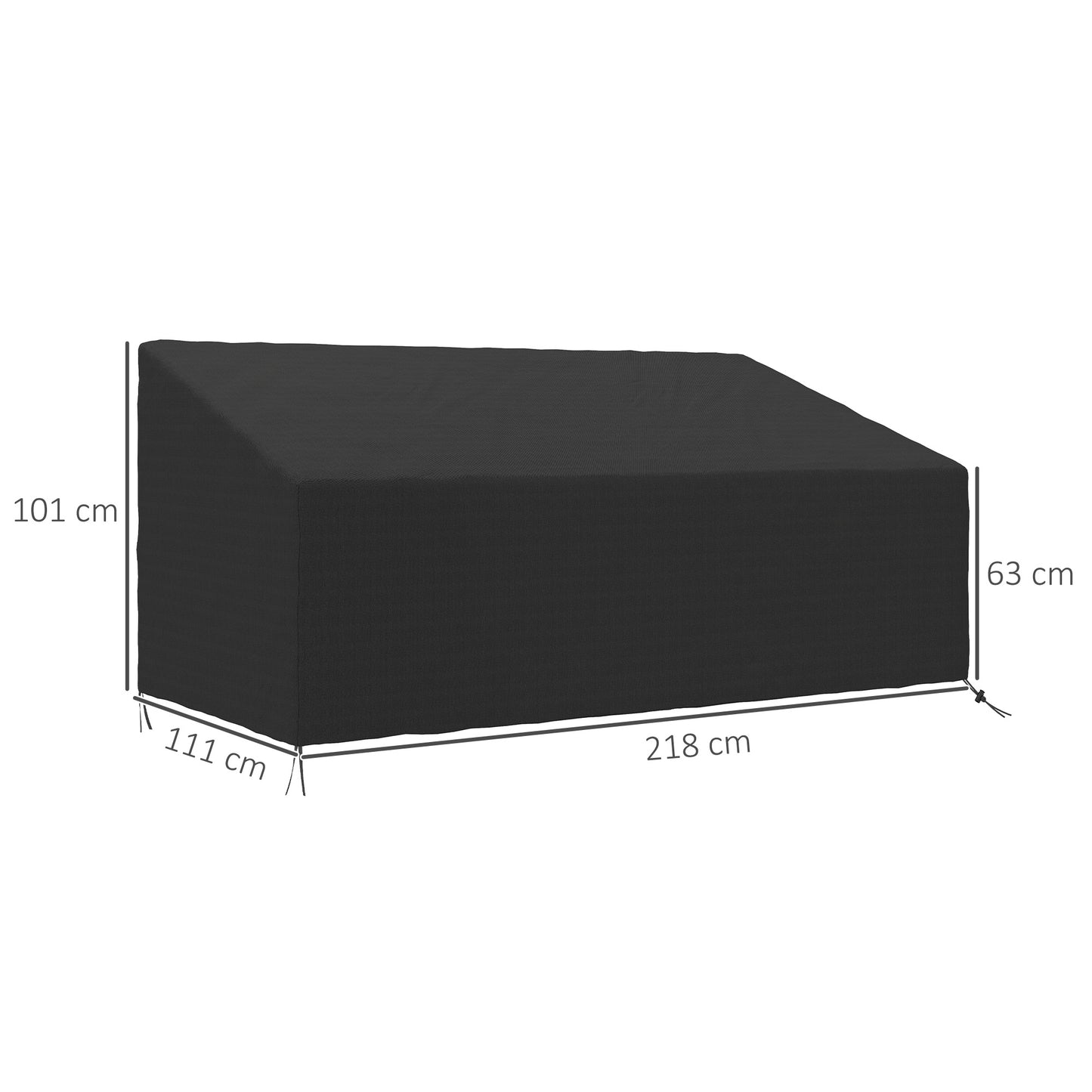 3 Seater Rain Cover Garden Sofa Chair Bench Protector 218x111x101cm