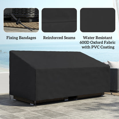3 Seater Rain Cover Garden Sofa Chair Bench Protector 218x111x101cm
