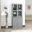 Modern Bookcase Display Storage Cabinet w/ Doors Adjustable Shelves