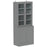 Modern Bookcase Display Storage Cabinet w/ Doors Adjustable Shelves