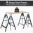 Set of 2 Adjustable Telescopic Builders Trestle DIY Steel Work Bench Carpenter Folding Saw Horse Tools Black