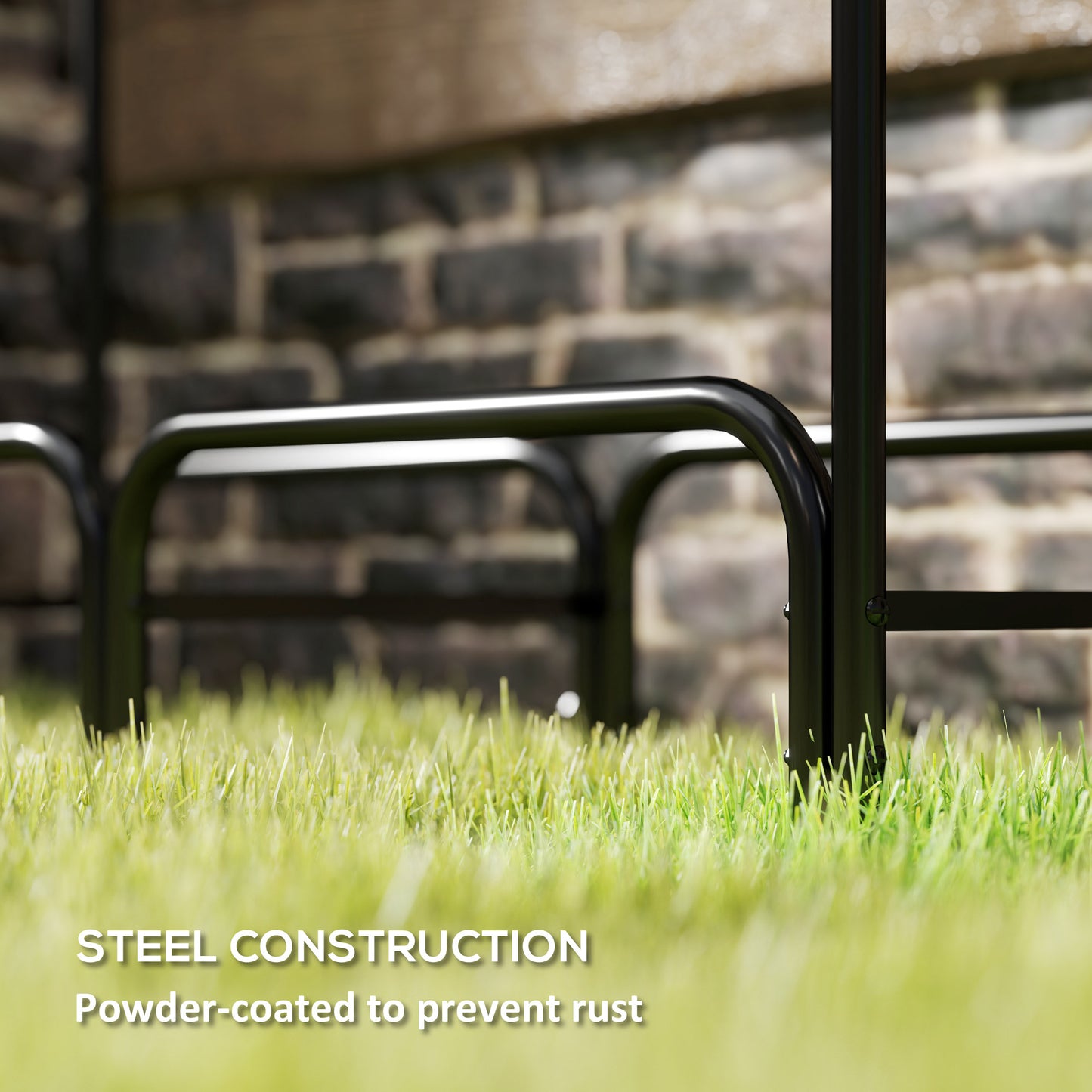 4FT Firewood Rack with Canvas Carrier Bag and 600D Oxford Waterproof Cover, Metal Log Store Indoors, Log Storage Rack Holder for Outdoor Indoor Fireplace, Black