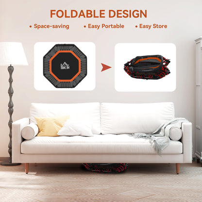 Foldable Trampoline w/ Adjust Handle, Max Load 150 KG, Orange
